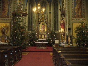 Vánoční výzdoba kostela sv. Floriána